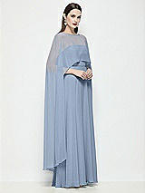 Side View Thumbnail - Cloudy High-Low Sheer Chiffon Cape