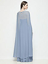 Rear View Thumbnail - Cloudy High-Low Sheer Chiffon Cape