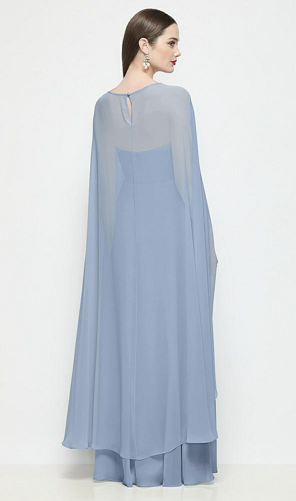Back View - Cloudy High-Low Sheer Chiffon Cape