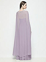 Rear View Thumbnail - Lilac Haze High-Low Sheer Chiffon Cape