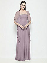 Front View Thumbnail - Lilac Dusk Chiffon Flounce Cape