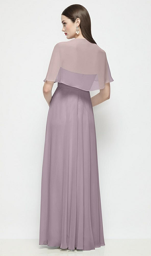 Back View - Lilac Dusk Chiffon Flounce Cape
