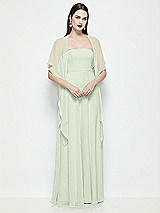 Front View Thumbnail - Mint Green Chiffon Flounce Cape