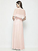 Rear View Thumbnail - Blush Chiffon Flounce Cape