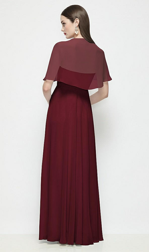 Back View - Cabernet Chiffon Flounce Cape