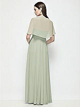 Rear View Thumbnail - Celadon Chiffon Flounce Cape