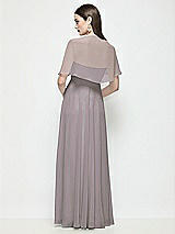Rear View Thumbnail - Cashmere Gray Chiffon Flounce Cape