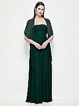 Front View Thumbnail - Evergreen Chiffon Flounce Cape