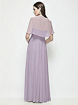 Rear View Thumbnail - Lilac Haze Chiffon Flounce Cape
