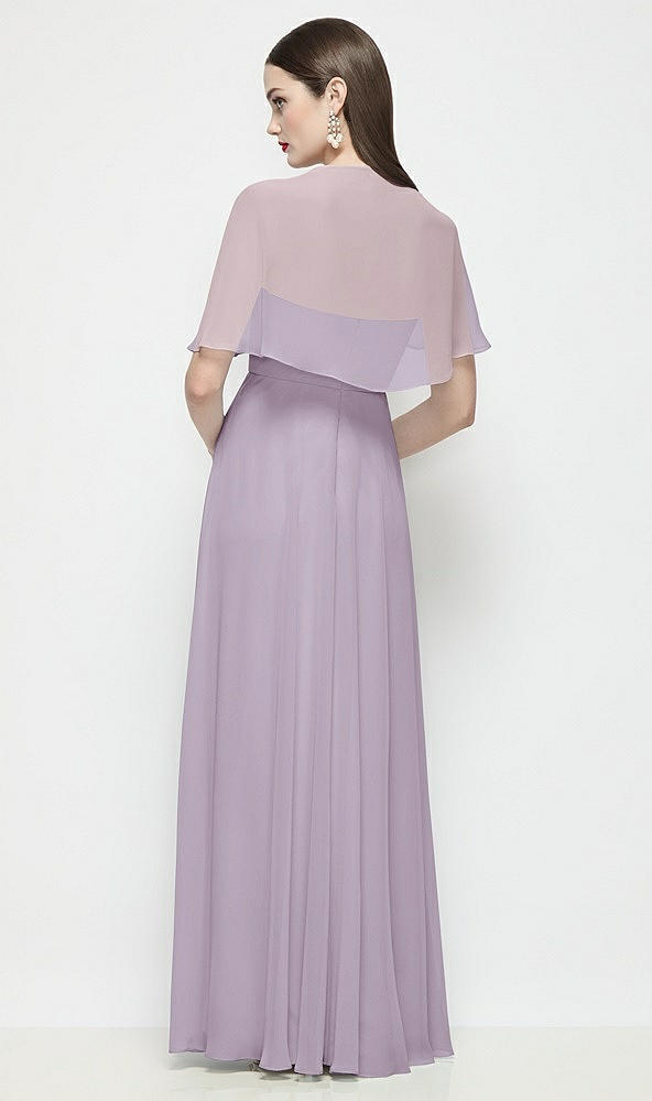 Back View - Lilac Haze Chiffon Flounce Cape