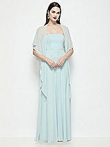 Front View Thumbnail - Mist Chiffon Flounce Cape