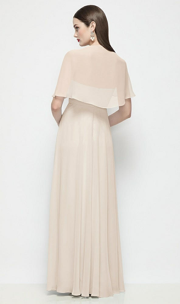 Back View - Oat Chiffon Flounce Cape