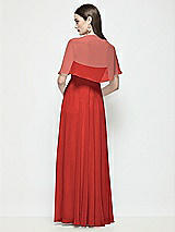 Rear View Thumbnail - Poppy Red Chiffon Flounce Cape