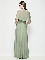 Rear View Thumbnail - Sage Chiffon Flounce Cape