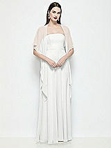 Front View Thumbnail - White Chiffon Flounce Cape