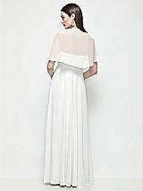 Rear View Thumbnail - White Chiffon Flounce Cape