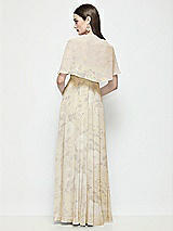 Rear View Thumbnail - Butter Yellow Floral Floral Chiffon Flounce Cape