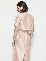 Rear View Thumbnail - Cameo Jewel Neck Cropped Satin Jacket