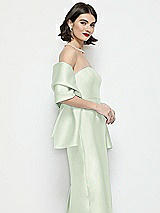 Side View Thumbnail - Mint Green Satin Wrap Stole
