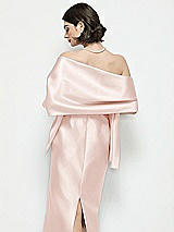Rear View Thumbnail - Blush Satin Wrap Stole
