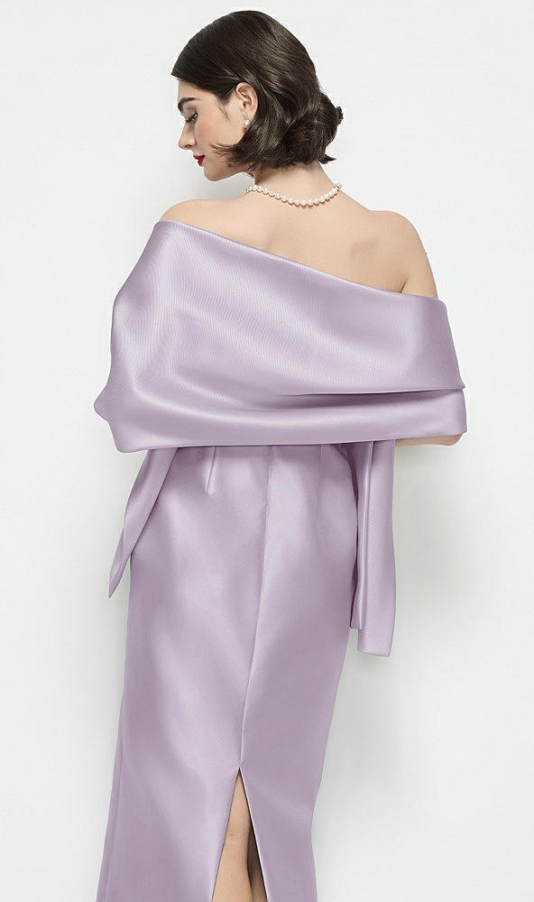 Back View - Lilac Haze Satin Wrap Stole