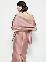 Rear View Thumbnail - Neu Nude Satin Wrap Stole