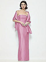 Front View Thumbnail - Powder Pink Satin Wrap Stole