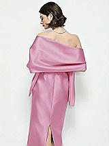 Rear View Thumbnail - Powder Pink Satin Wrap Stole