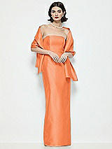 Front View Thumbnail - Portofino Orange Satin Wrap Stole