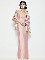 Front View Thumbnail - Rose Satin Wrap Stole