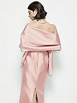 Rear View Thumbnail - Rose Satin Wrap Stole
