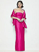Front View Thumbnail - Think Pink Satin Wrap Stole