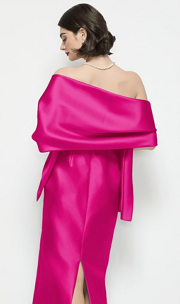 Back View - Think Pink Satin Wrap Stole