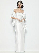 Front View Thumbnail - White Satin Wrap Stole