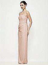 Side View Thumbnail - Cameo Strapless Asymmertical Drop Waist Corset Maxi Dress with Column Skirt