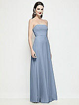 Side View Thumbnail - Cloudy Strapless Chiffon Maxi Dress with Soft Circle Skirt