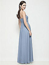 Rear View Thumbnail - Cloudy Strapless Chiffon Maxi Dress with Soft Circle Skirt