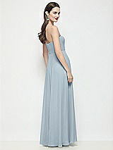 Rear View Thumbnail - Mist Strapless Chiffon Maxi Dress with Soft Circle Skirt