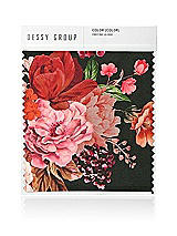 Front View Thumbnail - Wine Black Multi Fleur de Ville Satin Twill Swatches