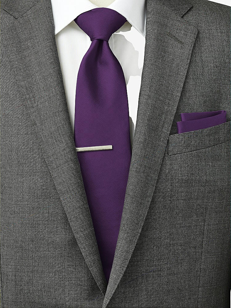 Back View - Majestic Peau de Soie Pocket Squares by After Six