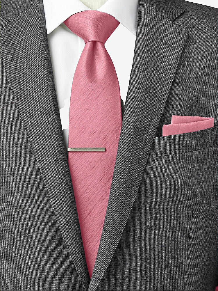 Back View - Carnation Dupioni Pocket Squares by After Six