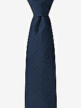 Front View Thumbnail - Midnight Navy Dupioni Boy's 14" Zip Necktie by After Six