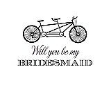 Front View Thumbnail - Graphite & Aubergine Will You Be My Bridesmaid Card - Bike