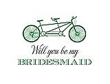 Front View Thumbnail - Juniper & Aubergine Will You Be My Bridesmaid Card - Bike