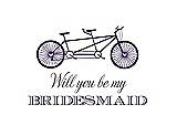 Front View Thumbnail - Majestic & Aubergine Will You Be My Bridesmaid Card - Bike
