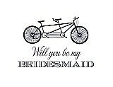 Front View Thumbnail - Navy Blue & Aubergine Will You Be My Bridesmaid Card - Bike