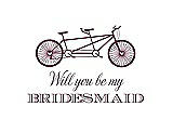 Front View Thumbnail - Plum Raisin & Aubergine Will You Be My Bridesmaid Card - Bike