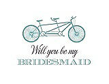 Front View Thumbnail - Seaside & Aubergine Will You Be My Bridesmaid Card - Bike