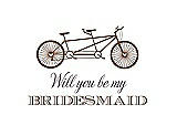 Front View Thumbnail - Almond & Aubergine Will You Be My Bridesmaid Card - Bike