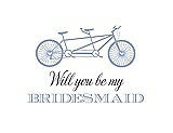 Front View Thumbnail - Arctic & Aubergine Will You Be My Bridesmaid Card - Bike